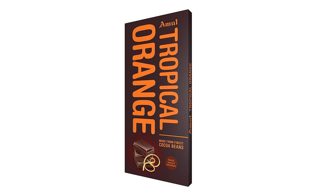 Amul Tropical Orange Chocolate (Made From Finest Cocoa Beans)   Box  150 grams
